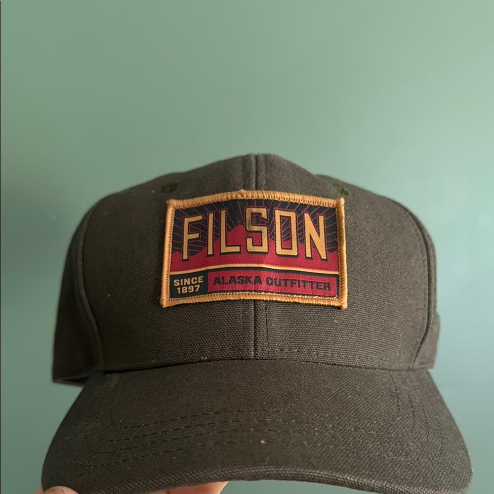 Filson Dark Green Cap with Logo Patch